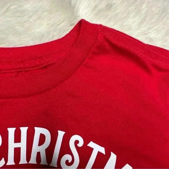 Holiday Time Christmas Santa Shirt Red & White Long Sleeved Size Extra  Small - Picture 8 of 16